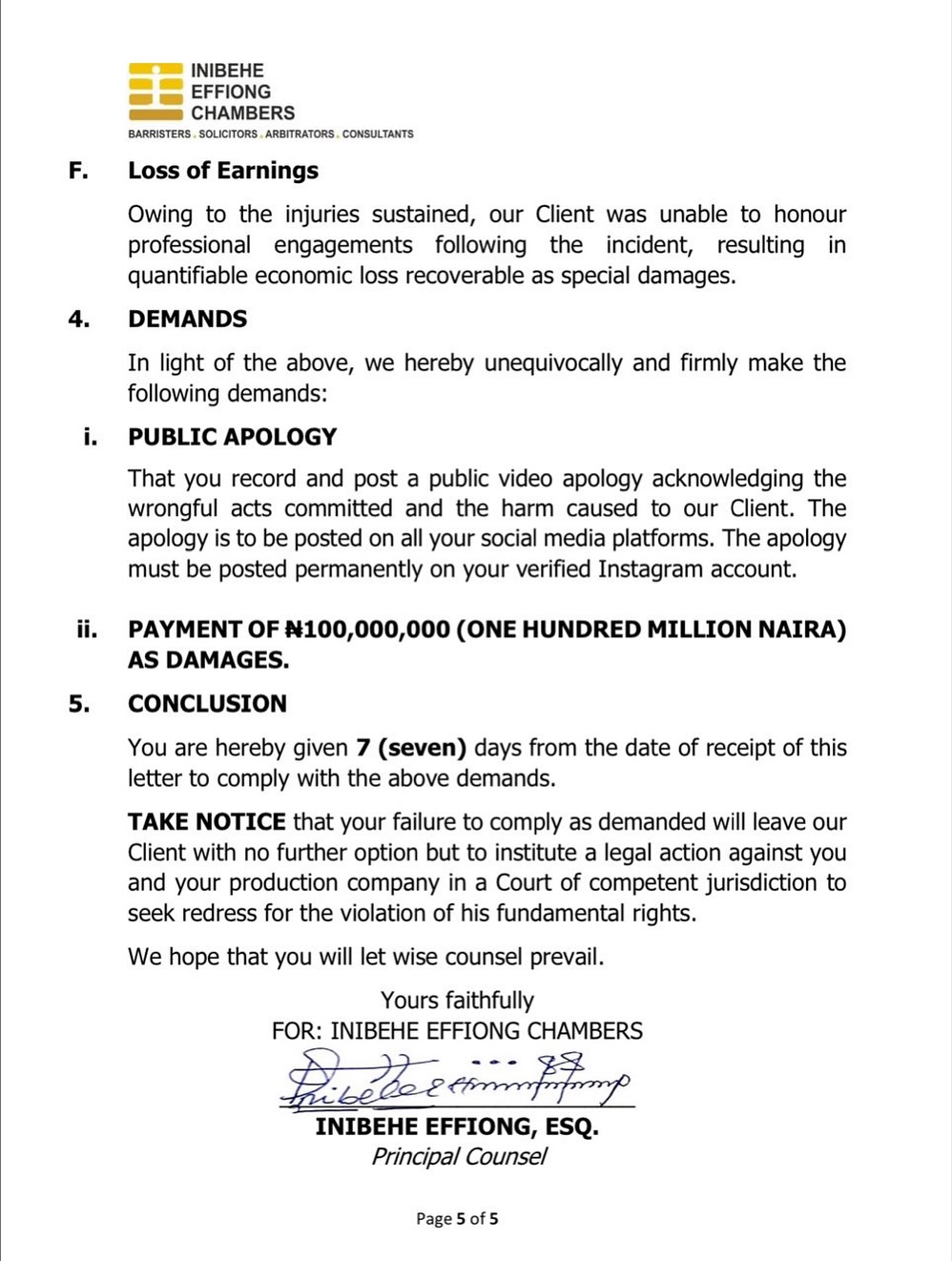 Actor Taye Arimoro drags Peggy Ovire to court demands N100m over alleged assault on movie set